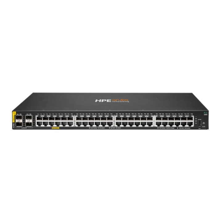 HPE SWITCH ARUBA 6100 48 PORTE 10/100/1000 POE+ (370W) + 4X 1GB/10GB SFP+