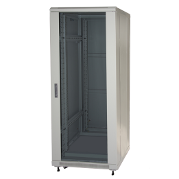 ARMADIO RACK 19 27U (A)1388 (L)600 (P)600 COLORE GRIGIO PORTA VETRO