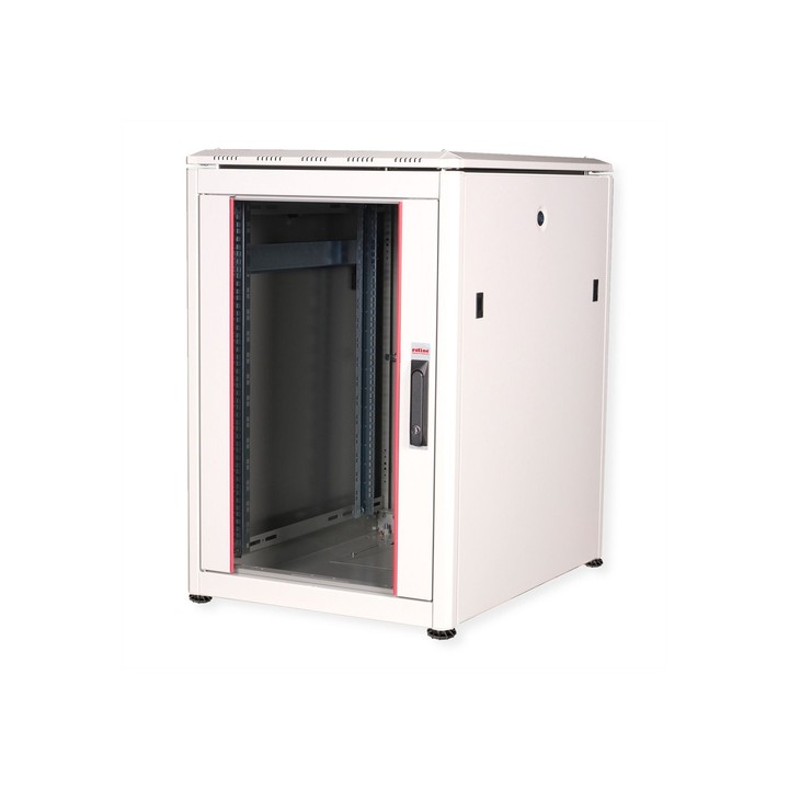 ROLINE 19" CABINET NETWORK PRO 16U, 600x800 (WxD), PORTA IN VETRO, GRIGIO