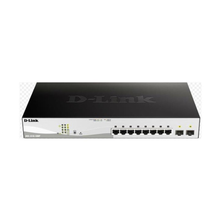 D-LINK SMART SWITCH 8 PORTE GIGABIT POE + 2 SFP