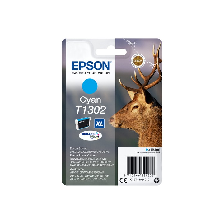 EPSON CART INK CIANO PER SO B42WD/WF PRO 7015, SERIE XL CERVO