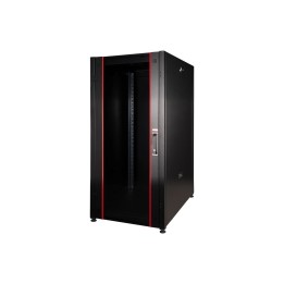 ARMADIO RACK PER RETI 19 26U (A)1291, (L)600, (P)600 COLORE NERO PORTA VETRO SERIE EAVI