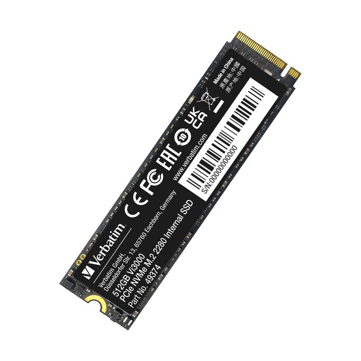 VERBATIM SSD INTERNO VI3000 512GB M.2 PCI-E R/W 3300/3300 GEN 3X4