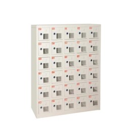 LINK BOX 30 ALLOGGIAMENTI CELLULARI IN METALLO CON FINESTRA, CHIUSURA CHIAVE, MISURE 110.5X23X90