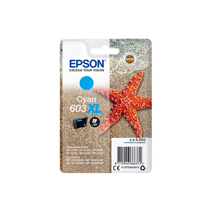 EPSON CARTUCCIA STELLA MARINA XL CIANO INKJET ALTA CAPACITA C13T03A24010 NO BLISTER