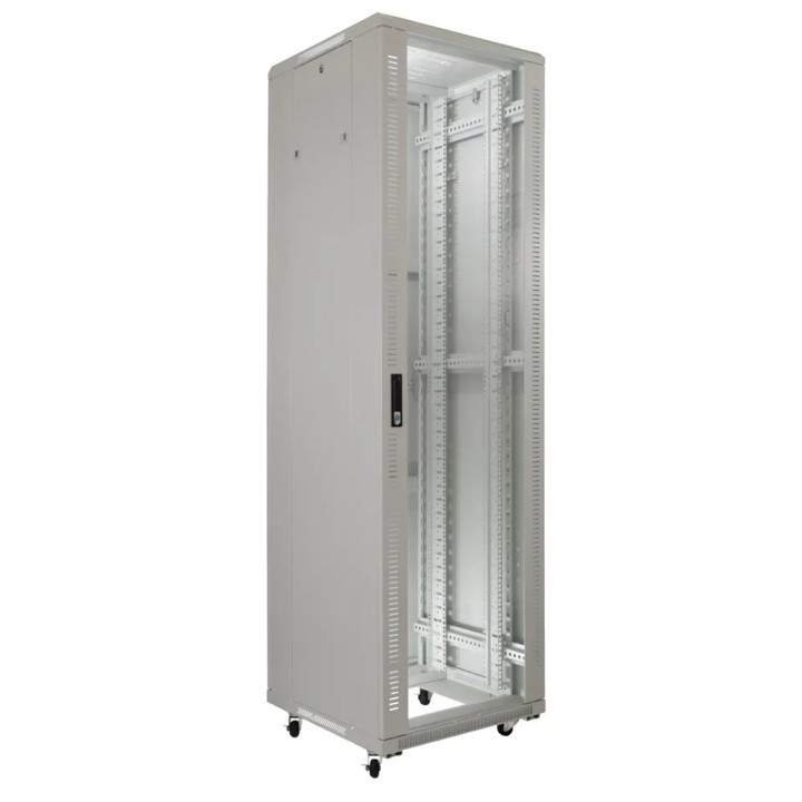 ARMADIO RACK PER RETI 19 32U (A)1558, (L)600, (P)600 COLORE GRIGIO PORTA VETRO SERIE EAVI