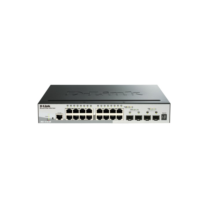 D-LINK SWITCH 52 PORTE GIGABIT POE MANAGED, INCLUDE 4 PORTE 10G SFP+