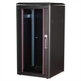 ROLINE 19" CABINET NETWORK PRO 22U, 600x600 (WxD), PORTA IN VETRO, NERO