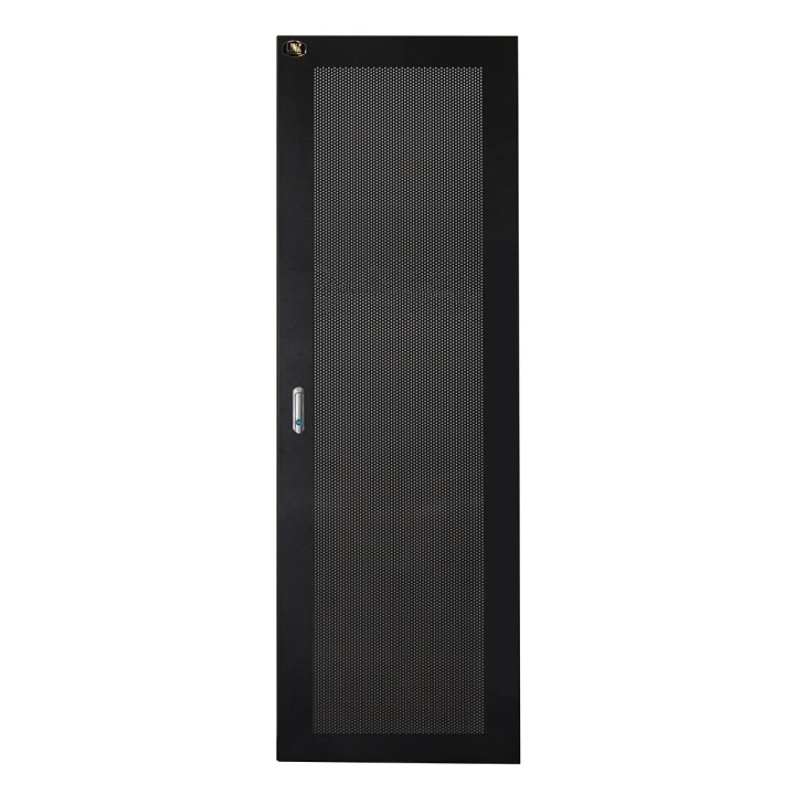 PORTA IN METALLO TRAFORATA NERA PER ARMADI LINK 32U LARGHEZZA 600MM CON SERRATURA