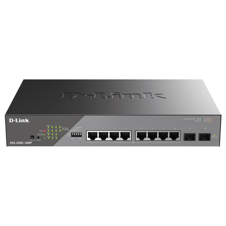D-LINK SWITCH 8 PORTE 10/100/1000 POE GIGABIT ETHERNET SURVEILLANCE