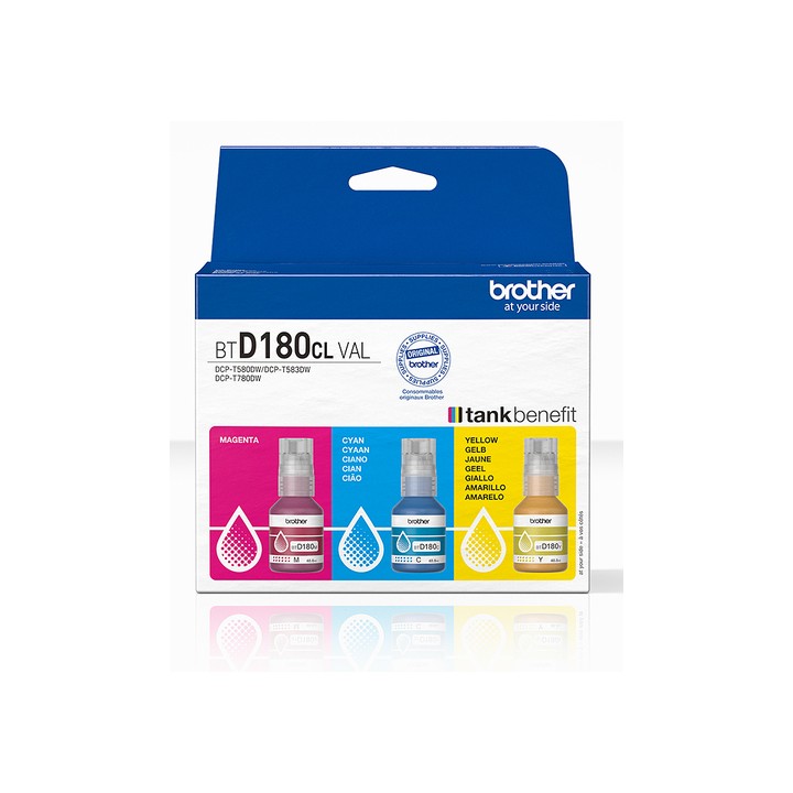 BROTHER KIT 3 FLACONI GIALLO CIANO MAGENTA