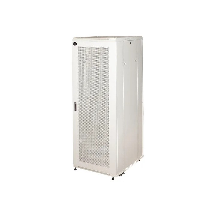 ARMADIO RACK PER RETI 19 26U (A)1291, (L)600, (P)600 COLORE GRIGIO PORTA TRAFORATA SERIE EAVI