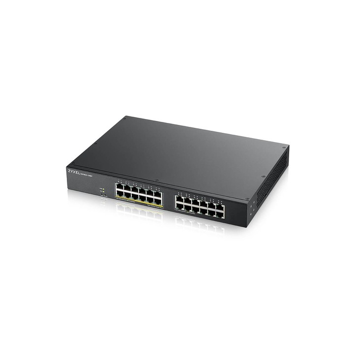 ZYXEL SWITCH MANAGED 24 PORTE GIGABIT DI CUI 12 POE, SUPPORTO IPV6, VLAN, RACK
