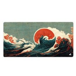SHARKOON SKILLER SGP40 D2 MOUSEPAD TAPPETINO GAMING 1000 x 500 x 3 MM ONDA BLU/VERDE