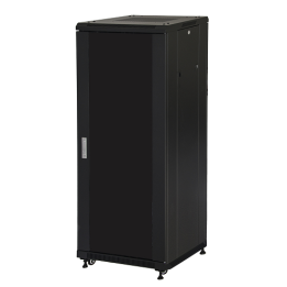 ARMADIO RACK 19 27U (A)1388 (L)600 (P)600 COLORE NERO PORTA VETRO