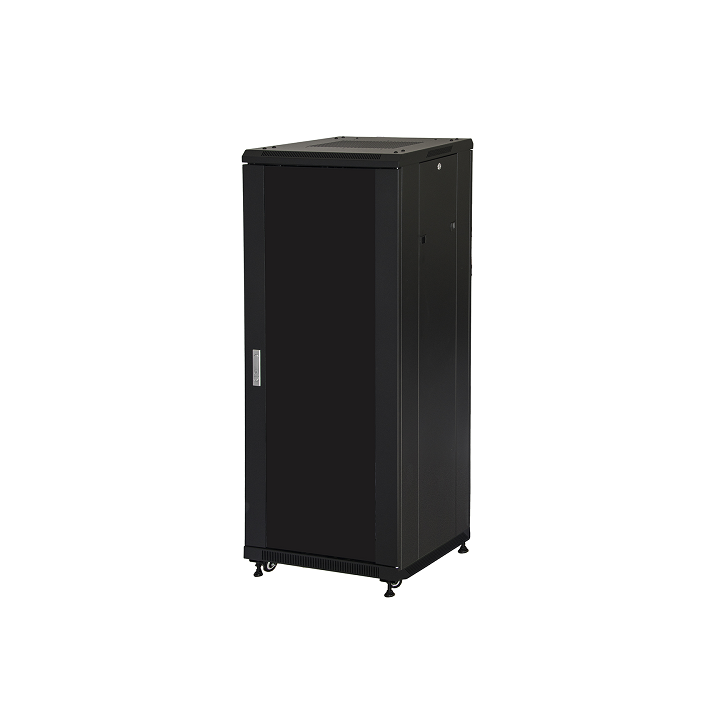 ARMADIO RACK 19 27U (A)1388 (L)600 (P)600 COLORE NERO PORTA VETRO