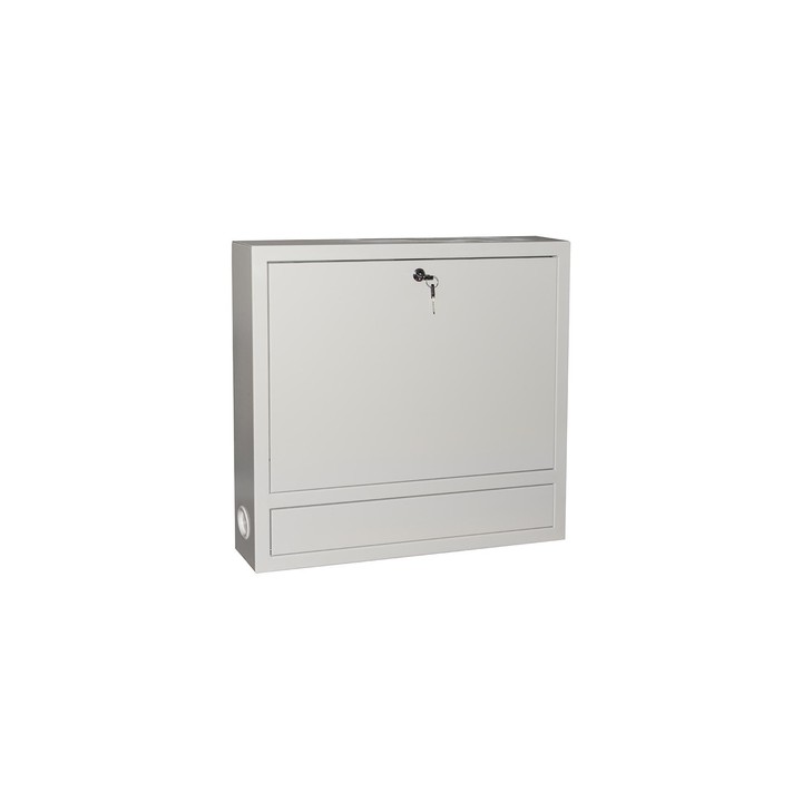 ARMADIO A MURO PER LAPTOP CON CHIUSURA A CHIAVE COLORE GRIGIO