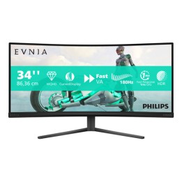 PHILIPS MONITOR GAMING CURVO 34 W-LED Fast VA 21:9 WQHD 0,5MS 180HZ 300 CDM, Adobe RGB 90, DP/HDMI
