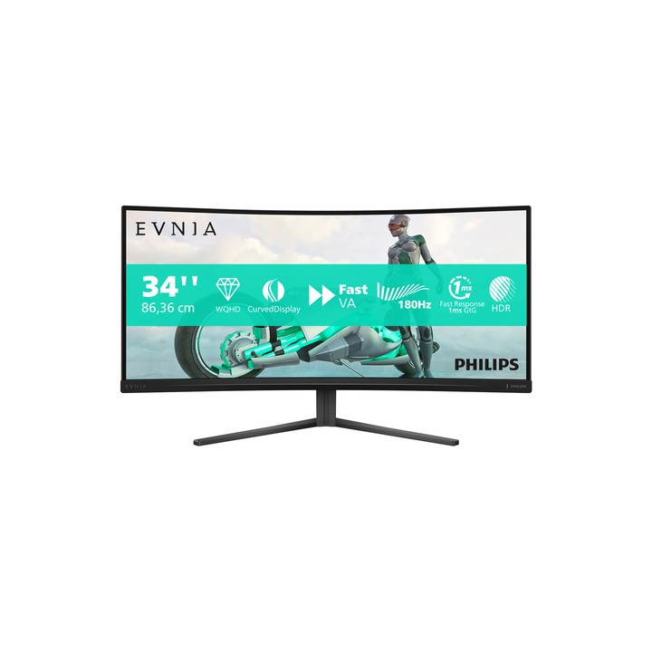 PHILIPS MONITOR GAMING CURVO 34 W-LED Fast VA 21:9 WQHD 0,5MS 180HZ 300 CDM, Adobe RGB 90, DP/HDMI