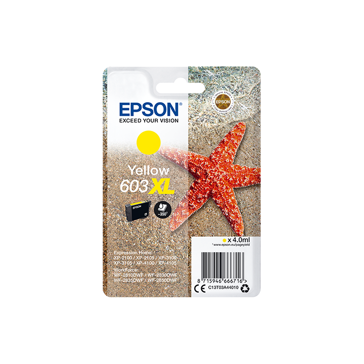 EPSON CARTUCCIA INK GIALLO, STELLA MARINA, 603 XL