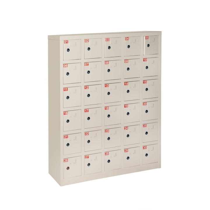 LINK BOX 30 ALLOGGIAMENTI CELLULARI IN METALLO CON CHIUSURA CHIAVE, MISURE 110.5X23X90