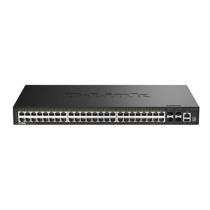 D-LINK SWITCH 52-PORT GIGABIT STACKABLE POE+ SMART MANAGED SWITCH WITH 4 X 10G SFP+ PORTS