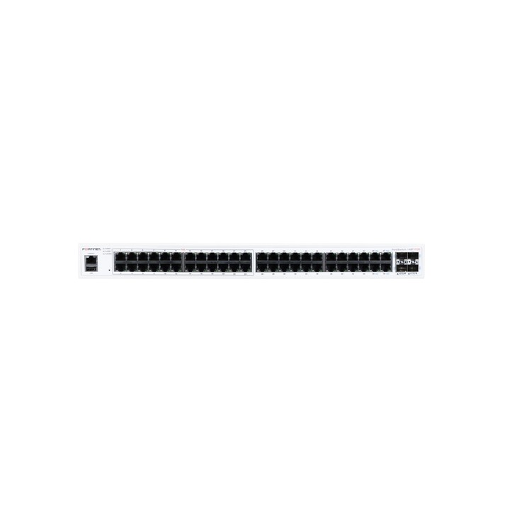 FORTISWITCH-148F-POE SWITCH L2+ MAN. CON 48 P. GE + 4 P. SFP+ POWER BUDGET FINO A 370W