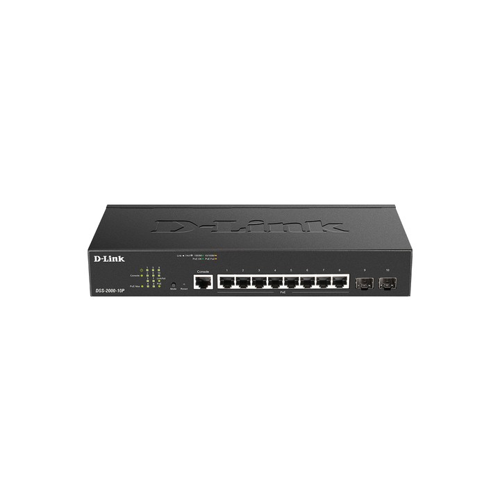 D-LINK SWITCH 8 PORTE GBIT POE MANAGED INCL. 2 X SFP