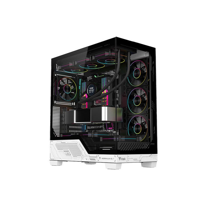 ITEK CASE NEBRALUX 01 GAMING TOWER ATX 4x12CM ARGB FAN 2xUSB3 TYPE-C TEMP GLASS SIDE FRONT PA
