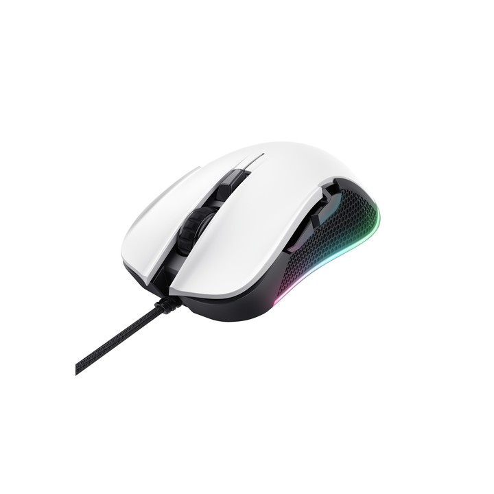 TRUST MOUSE GAMING RGB CABLATO 7.200 DPI, 6 PULSANTI PROGRAMMABILI - PLASTICA RICICLATA 68 - GXT 92