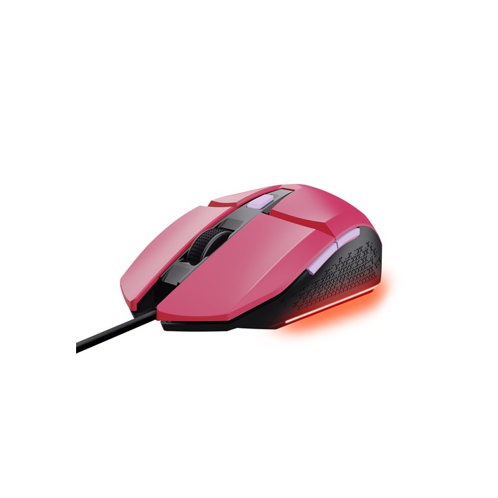 TRUST MOUSE GAMING ILLUMINATO CABLATO 6.400DPI ACELLERAZIONE 20G - GXT109P FELOX ROSA
