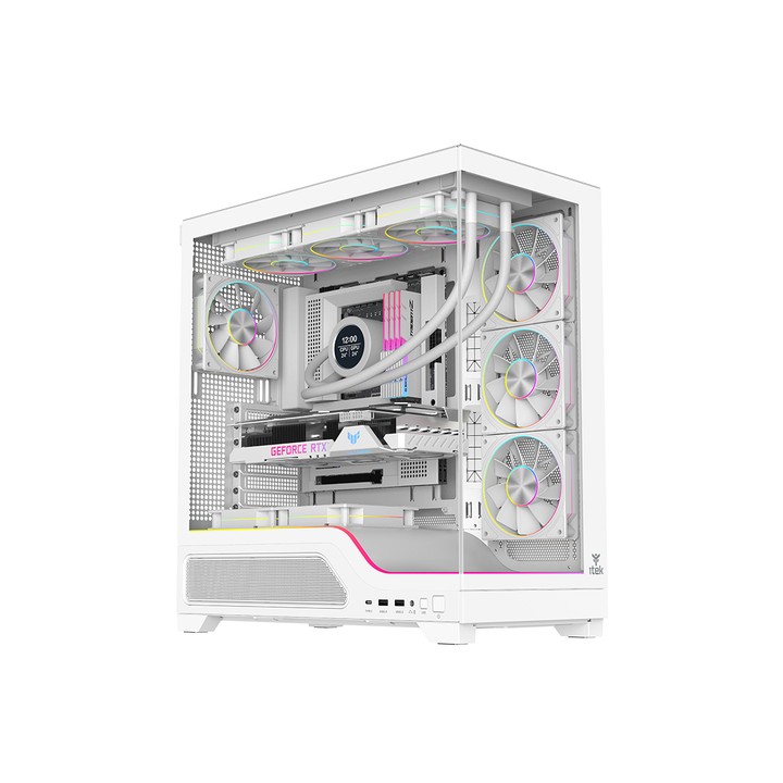 CASE SHOWBUI WAVE 82W GAMING TOWER ATX 4x12CM ARGB FAN 2xUSB3 TYPE-C DARKER TEMP GLASS SIDE FRON