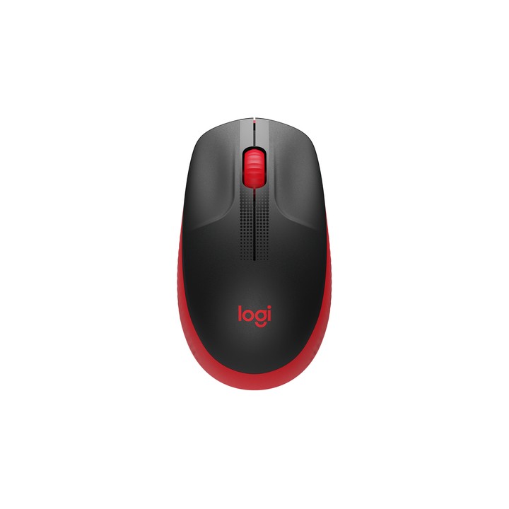 LOGITECH MOUSE WIRELESS M190 FULL-SIZE, OTTICO, USB, ROSSO