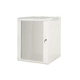 ARMADIO RACK 19 12 UNITA DA MURO (A) 635 x (L) 600 x (P) 450 GRIGIO DISASSEMBLATO PORTA VETRO