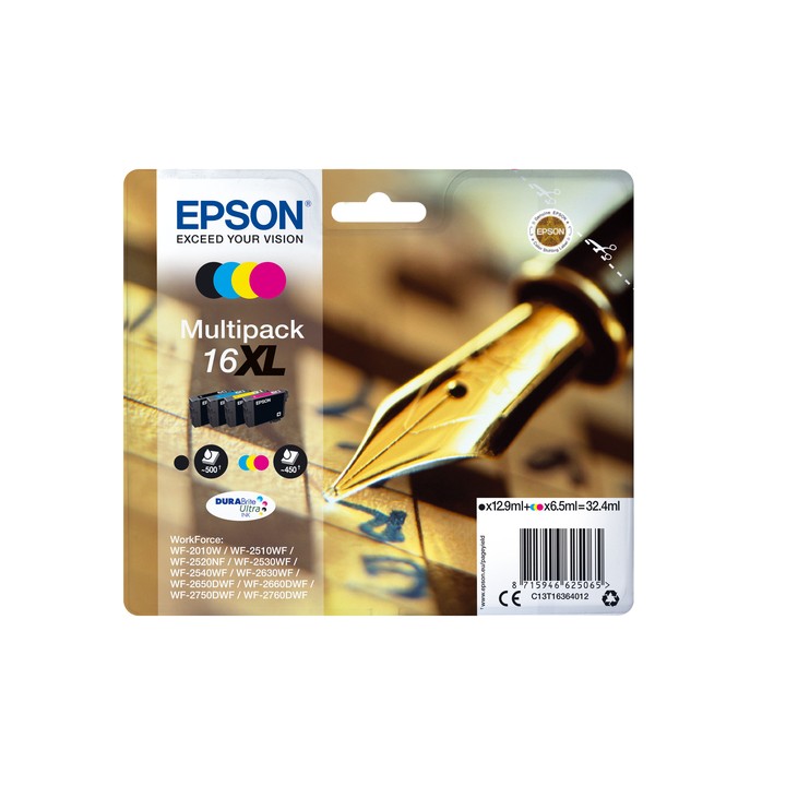 EPSON MULTIPACK XL PER WF-2510WF, WF-2520NF, WF-2530WF WF-2540WF SERIE 16 PENNA E CRUCIVERBA