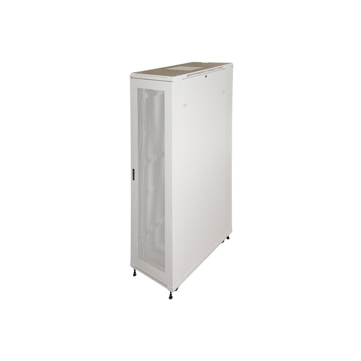 ARMADIO RACK 19 42U (A)2055, (L)600, (P)1000 COLORE GRIGIO PORTA TRAFORATA