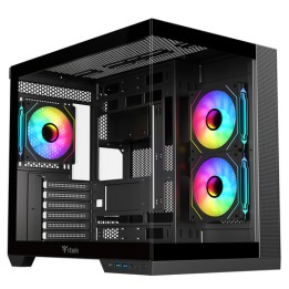 ITEK CASE DARK CAVE CURVED, GAMING TOWER, ATX, 4X12CM ARGB FAN, 2XUSB3, TYPE-C, CURVED TEMP GLASS S