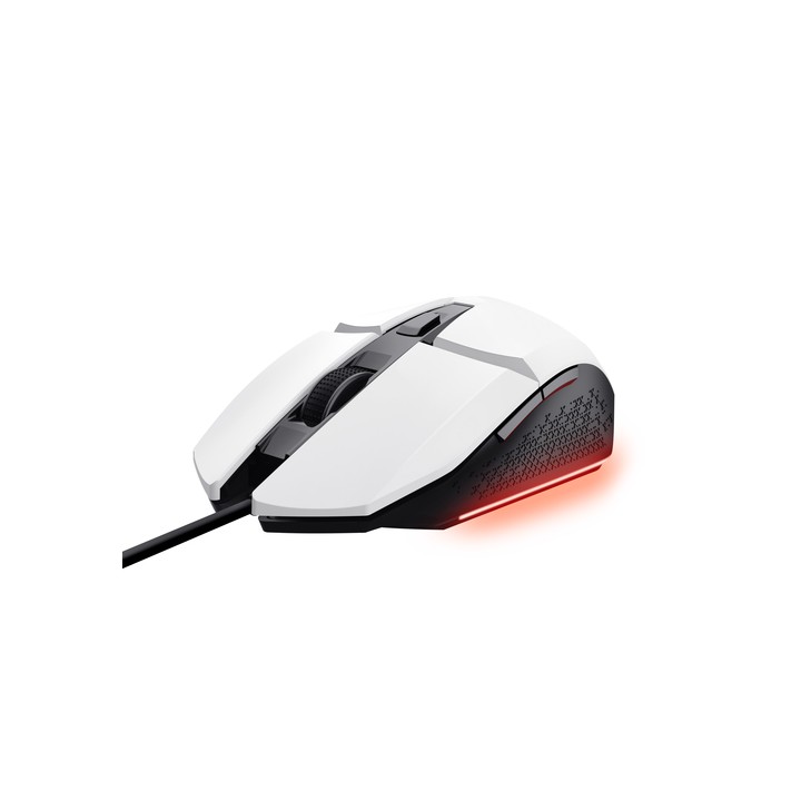 TRUST MOUSE GAMING ILLUMINATO CABLATO 6.400DPI ACELLERAZIONE 20G - GXT109W FELOX BIANCO