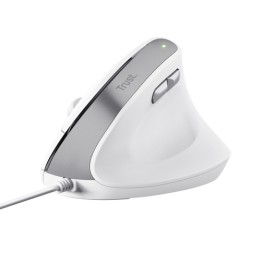 TRUST MOUSE ERGONOMICO BAYO II, BIANCO