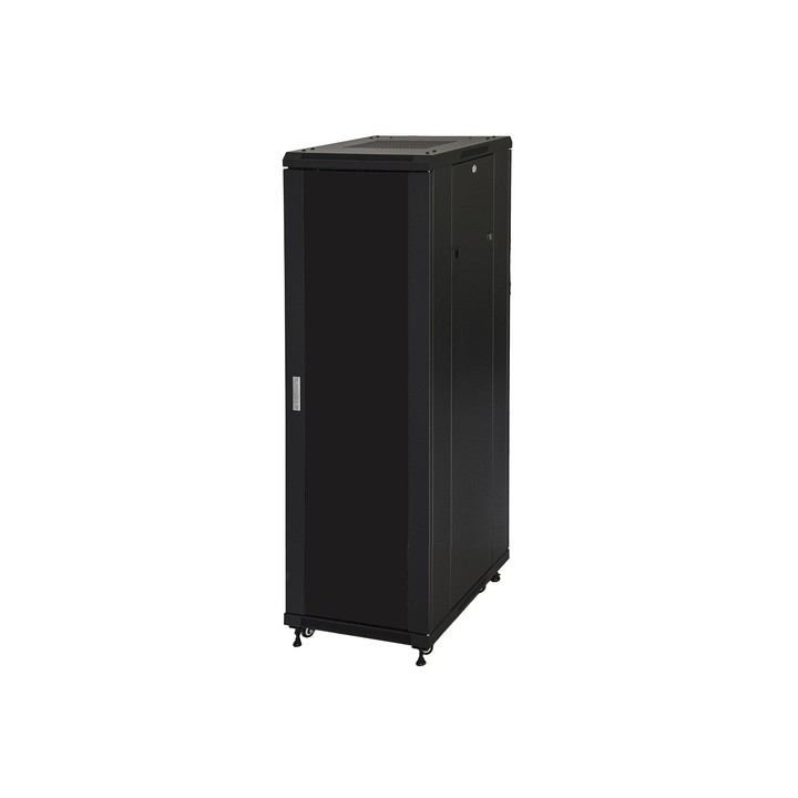 ARMADIO RACK 19 42U (A)2055, (L)600, (P)1000 COLORE NERO PORTA VETRO