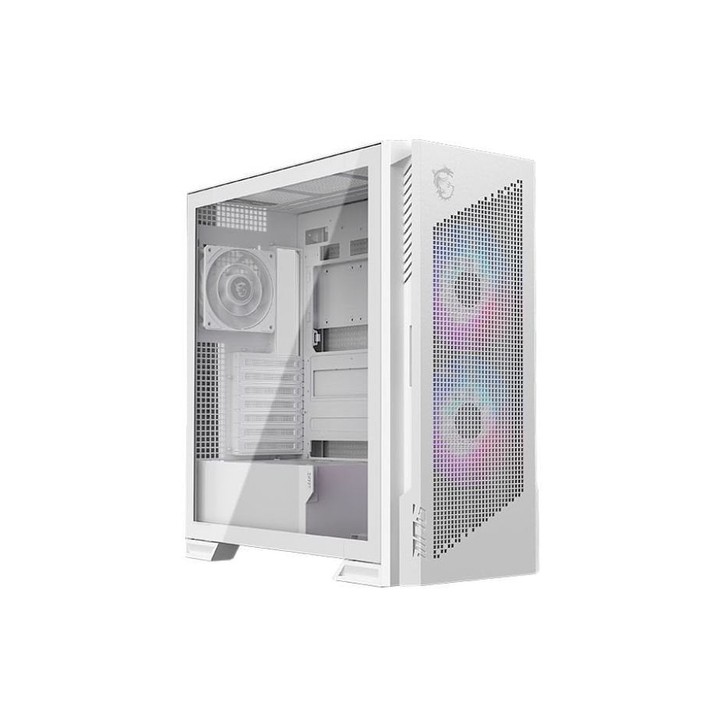 MSI CASE MID TOWER BIANCO, 2 USB, 1 TYPE-C, 2X160MM ARGB FAN, 1X120MM NO-ARGB FAN, ARGB+PWM CONTROL