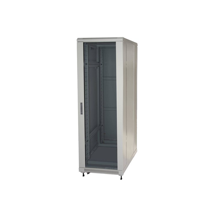 ARMADIO RACK 19 42U (A)2055, (L)600, (P)1000 COLORE GRIGIO PORTA VETRO