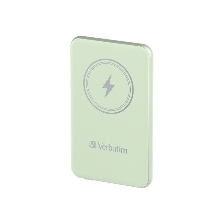 VERBATIM POWER BANK WIRELESS MAGNETICO 5000 mAh VERDE