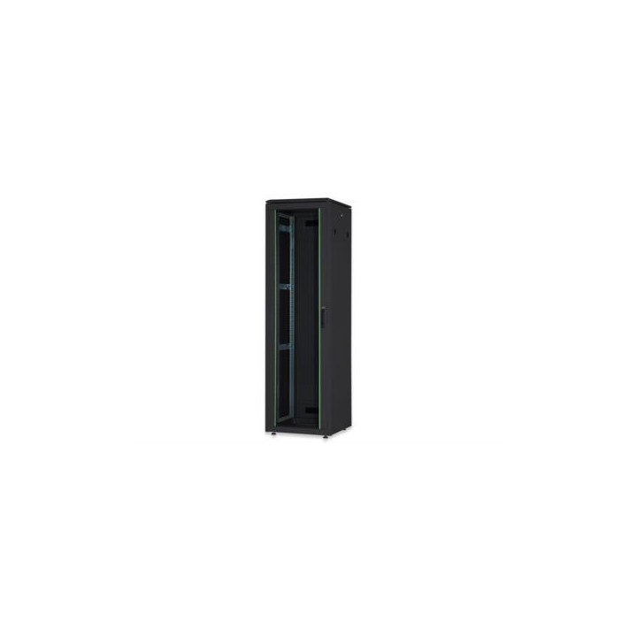 ARMADIO 42 UNITA LINEA PROFESSIONALE (A)2020 X (L)600 X (P)600 MM. COLORE NERO RAL9005 (DN-19 42U 6/6-SW)