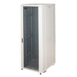 ARMADIO RACK PER RETI 19 42U (A)2002, (L)600, (P)1000, COLORE GRIGIO PORTA A VETRO SERIE EAVI