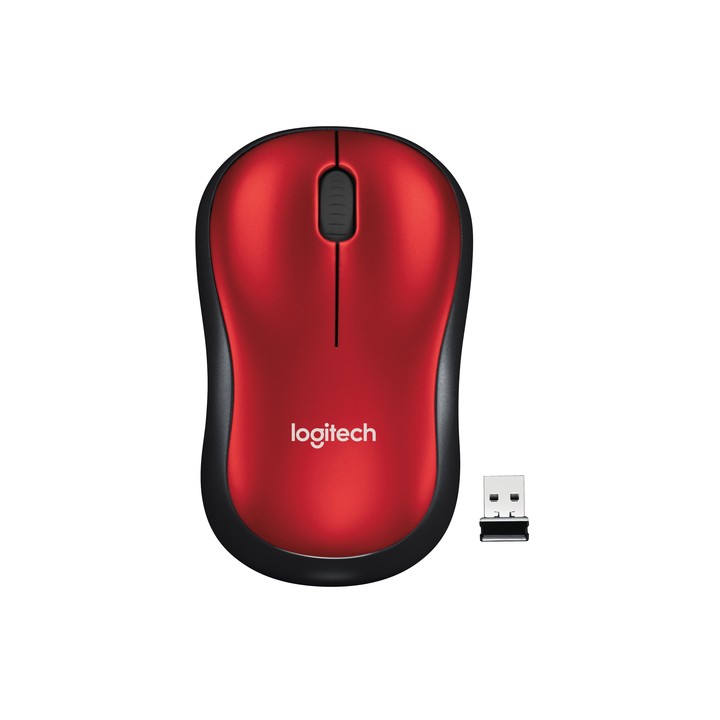 LOGITECH WIRELESS MOUSE M185 OTTICO, USB, COLORE ROSSO