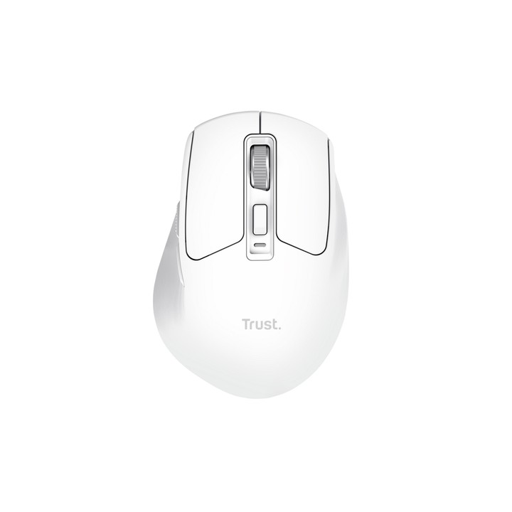 TRUST MOUSE WIRELESS RICARICABILE MULTICONNECT WL 2,4GHZ + 2x BT SILENT - 3200DPI - NIVEN - BIANCO