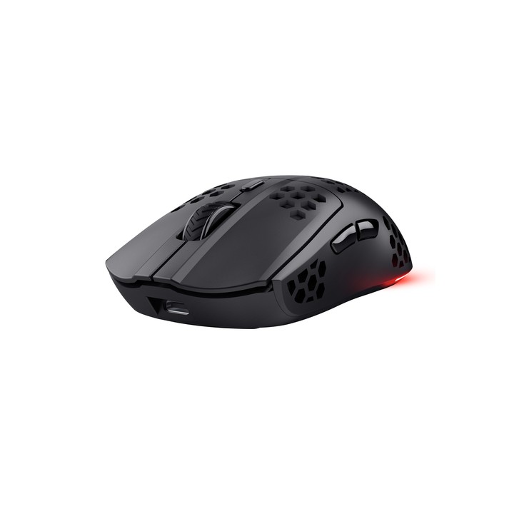 TRUST MOUSE GAMING RGB WIRELESS RICARICABILE ULTRALEGGERO 4.800DPI, AUTONOMIA 80H - GXT929 HELOX NER