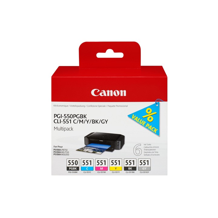 CANON CART INK MULTIPACK CLI-551 B/C/M/Y PER MX 925