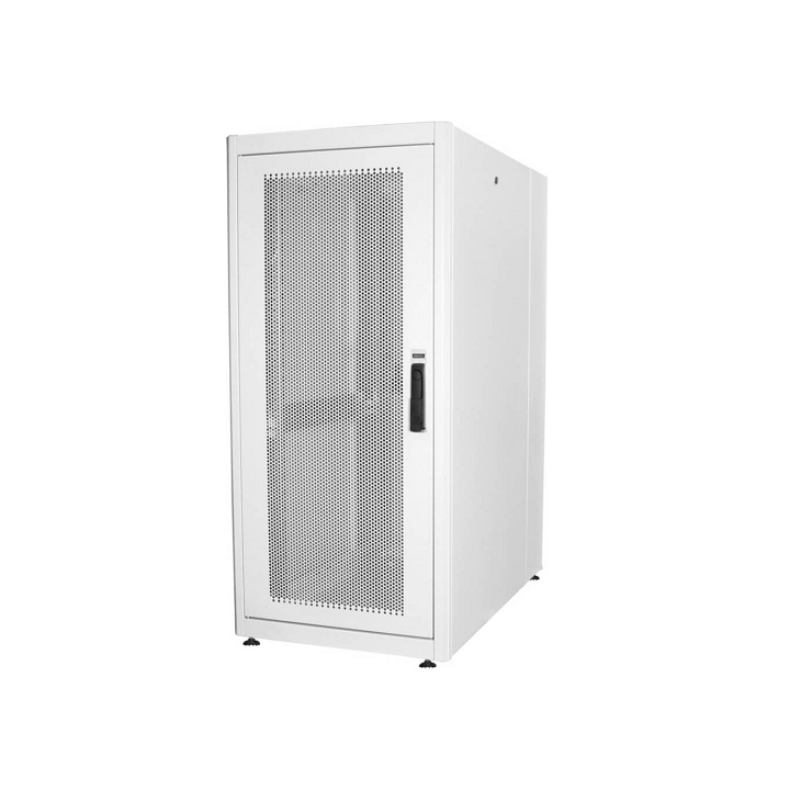 ARMADIO 26 UNIT 19 PER RETI E SERVER MISURE (A)1299 X (L)600 X (P)1000 MM. COLORE GRIGIO CHIARO PORTA TRAFORATA
